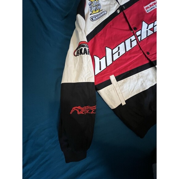 Aelfric Eden Blackair Patchwork Motorsports Varsity Jacket Men's Size M - Picture 5 of 8